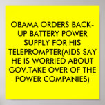 OBAMA ORDERS BACK-UP POWER SUPPLY FOR HIS TELEP... PRINT
