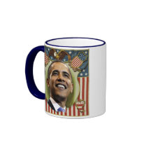 Obama Patriotic Crest Mug by elfyboy Obama Patriotic Crest Mug