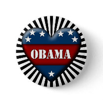 obama : patriotic heart : buttons by asyrum obama : patriotic heart : buttons