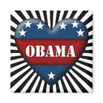 obama : patriotic heart : magnets