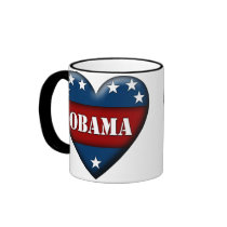 obama : patriotic heart : mugs