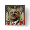 Obama Patriotic Square Button