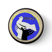 Obama Peace Dove Button