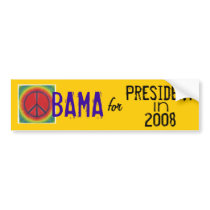 Obama peace president 08 bumper stickers