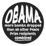 Obama Peace Prize Bombs Sticker
