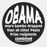 Obama Peace Prize Bombs Sticker