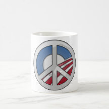Obama Peace Sign Coffee Mug