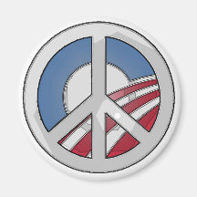 Obama Peace Sign Refrigerator Magnet