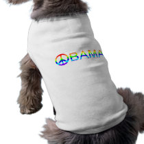 Obama Peace Symbol Rainbow pet clothing