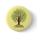 Obama Peace Tree Button by smallhandsdesigns Obama Peace Tree Button