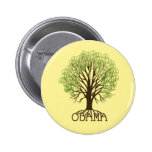 Obama Peace Tree Button