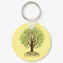 Obama Peace Tree Keychain