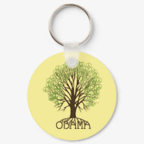 Obama Peace Tree Keychain
