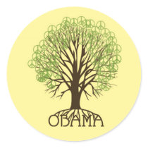Obama Peace Tree Sticker by smallhandsdesigns Obama Peace Tree Sticker