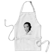 Obama Pencil Drawing aprons by spacedust Obama Pencil Drawing aprons