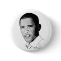 Obama Pencil Drawing buttons by spacedust Obama Pencil Drawing buttons
