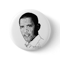 Obama Pencil Drawing buttons by spacedust Obama Pencil Drawing buttons