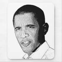 Obama Pencil Drawing mousepads by spacedust Obama Pencil Drawing mousepads