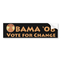 Obama Penny Bumper Sticker bumper stickers by JerryLambert Obama Penny Bumper Sticker bumper stickers