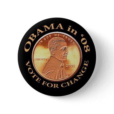 Obama Penny Button by JerryLambert