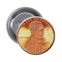 Obama Penny Button