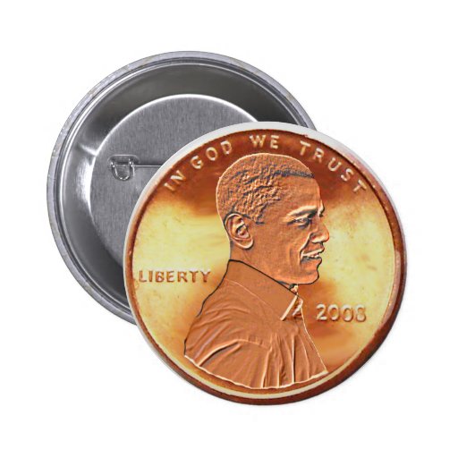 Obama Penny Button