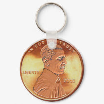 Obama Penny Keychain by JerryLambert Obama Penny Keychain