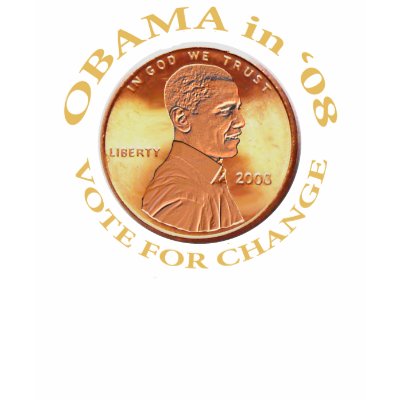Obama Penny Ladies T-Shirt by JerryLambert