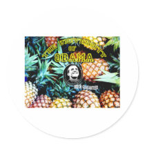 Obama pinapple FRESH GUARANTEED stickers by TheUniversityofObama Obama pinapple FRESH GUARANTEED stickers