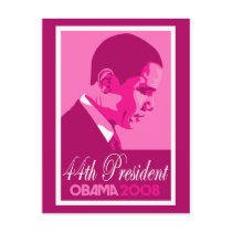 Obama Pink 44th President Postcard 3