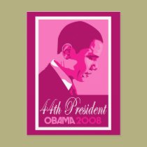 Obama Pink 44th President Postcard 3