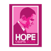 Obama Pink Hope Postcard