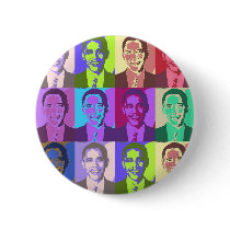 Obama Pop Art 1 Pinback Button