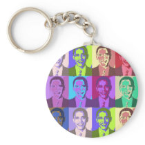 Obama Pop Art 1 Keychains