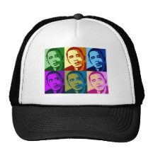 obama pop art 2 mesh hat