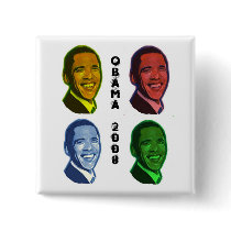 Obama Pop Art Buttons