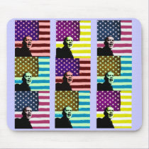 Obama Pop Art Flag Mousepad