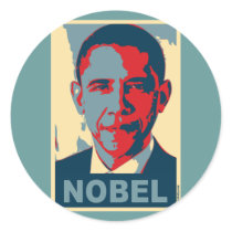 Obama Pop Art Nobel Peace Prize T shirt Round Stickers