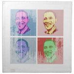 Obama Pop Art Vintage.png Cloth Napkins