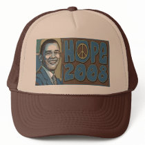 Obama Portrait 2008 Hope hats by ObamaHomeboy Obama Portrait 2008 Hope hats