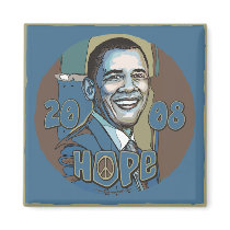 Obama Portrait 2008 Hope magnets by buttonZup Obama Portrait 2008 Hope magnets