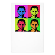 Obama Portrait Custom Stationery