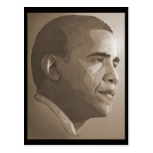 Obama Portrait Postcard