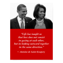 OBAMA POSTER, Antoine de Saint-Exupery quote posters