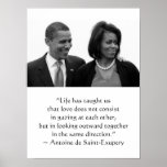 OBAMA POSTER, Antoine de Saint-Exupery quote