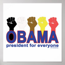OBAMA PRESIDENT FOR EVERYONE PRINT