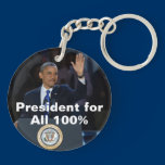 Obama: President of All 100% Keychain key chains