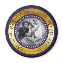 Obama Presidential Seal Portrait magnets by beverlytazangel Obama Presidential Seal Portrait magnets