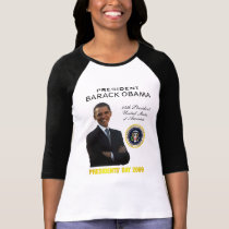 Obama Presidents' Day Ladies T-shirt by inauguration_2009 Obama Presidents' Day Ladies T-shirt