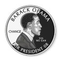 Obama Prez Coin 08 Magnet